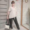 Летний брючный костюм в стиле спорт шик Aronfashion