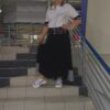 Трикотажная белая блуза спорт-шик с воротничком.ДРМ