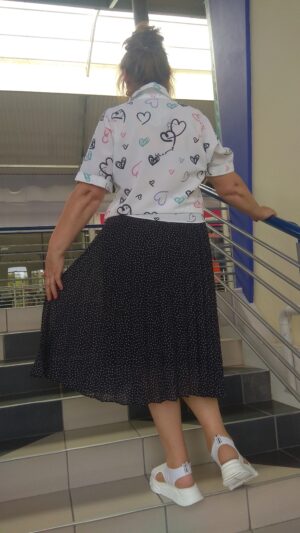 Шелковая блузка принт "сердечки"ars"