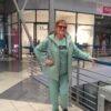 Спортивный костюм тройка с жилеткой .Ментоловый цвет.